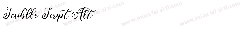 Scriblle Script Alt字体转换